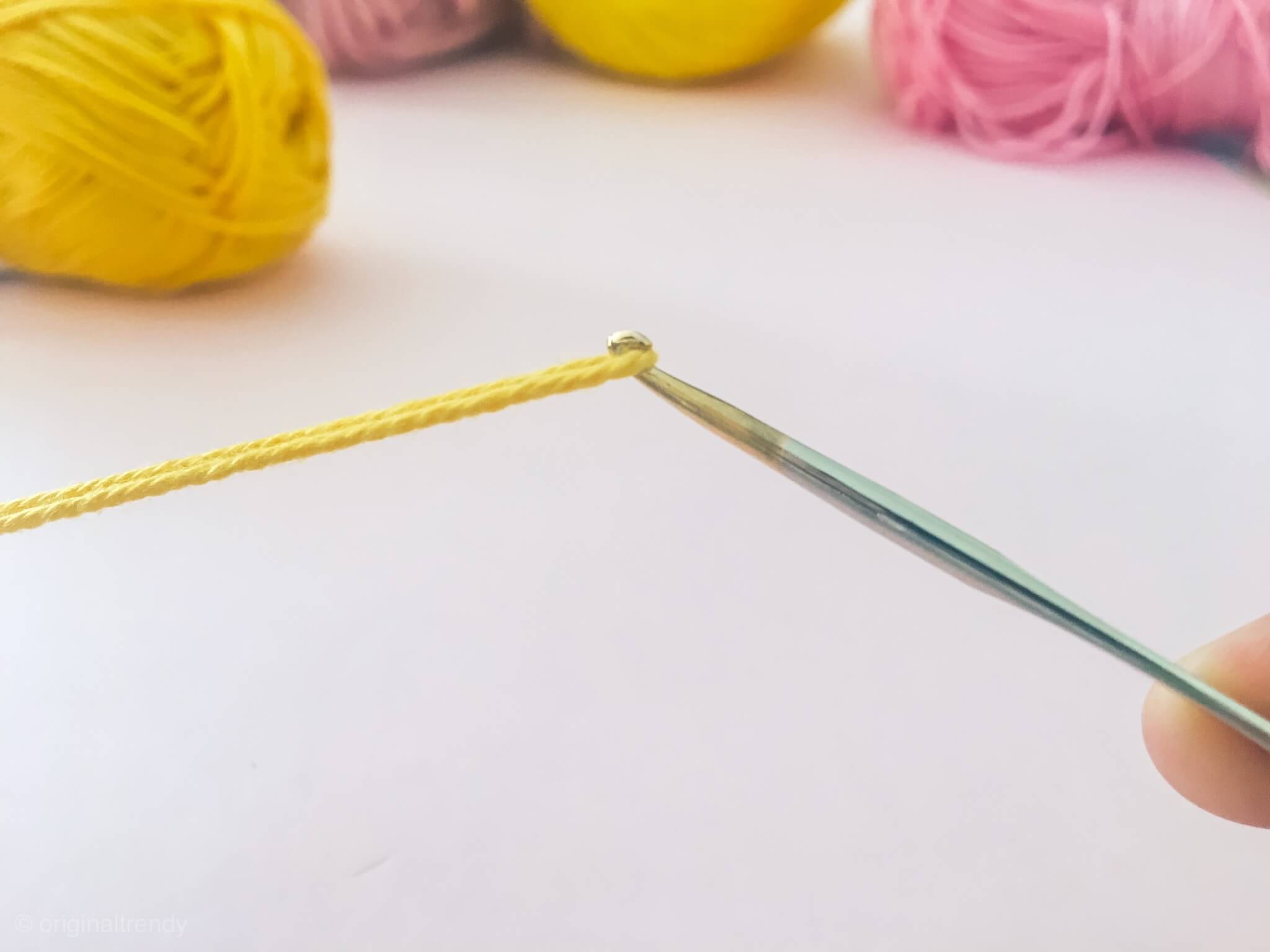 ejemplo aguja de crochet pequeña